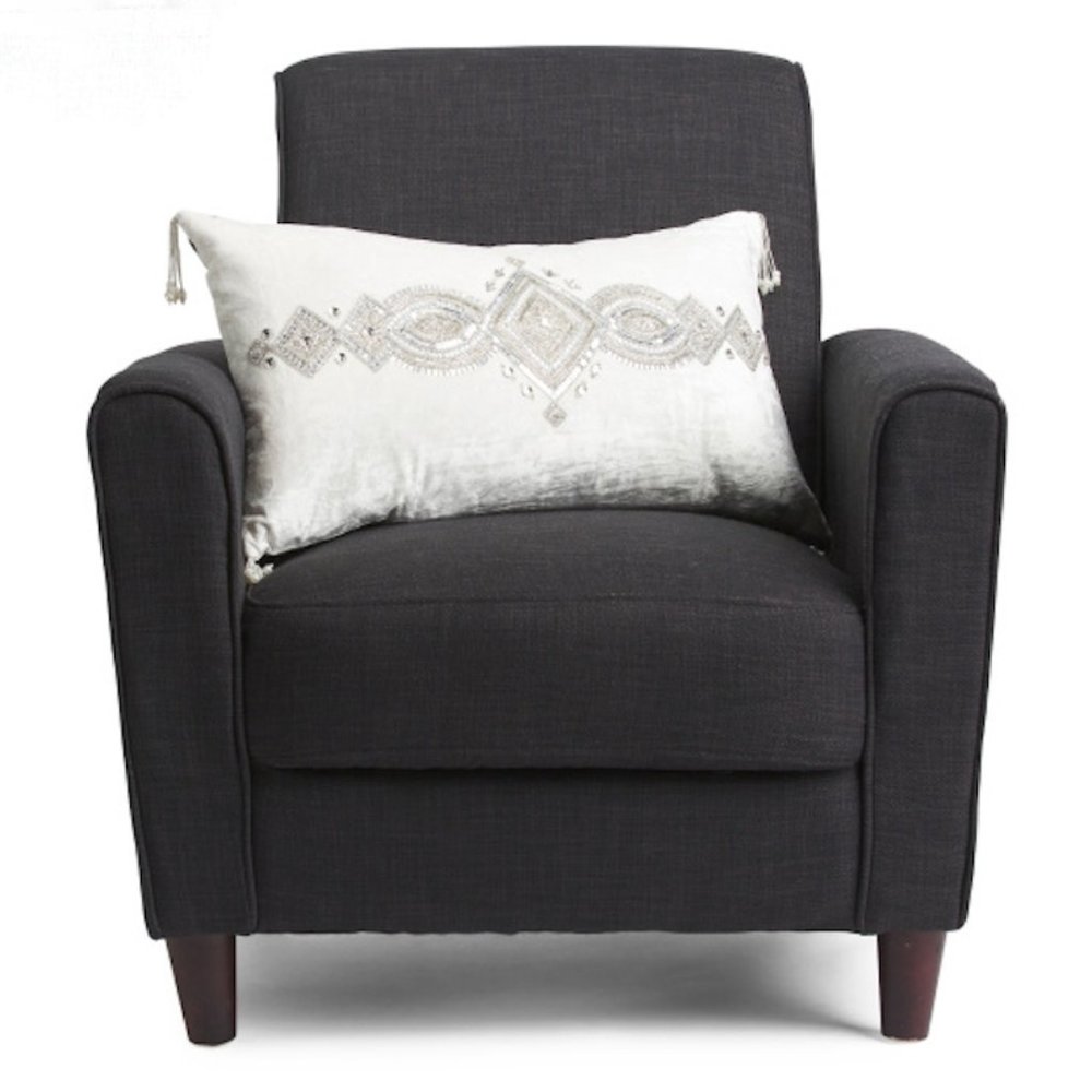 Callisto Home Beaded Velvet Decorative Pillow